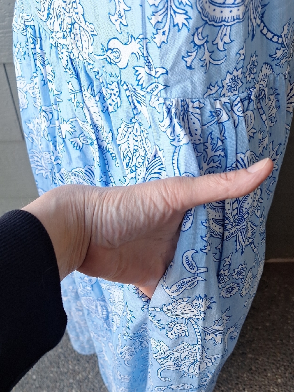 NWT Roller Rabbit x Target Blue & White Floral Basque Waist Midi Maxi Dress XXL - Picture 7 of 15